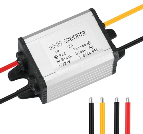 Xdingjiala Convertisseur de tension CC 12 V/24 V vers 7,5 V 3 A Convertisseur buck CC 10-30 V vers 7,5 V 3 A 22,5 W MAX Transformateur de puissance step-down pour la robotique, moteur, l'automobile