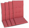 GO-DE Textil Bequeme und attraktive Polsterauflagen für Hochlehner-Gartenstühle (4er-Set, Uni Rot, Hochlehner)