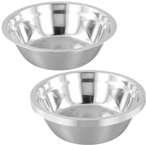 MAHIONG 10 Pack 20cm Stainless Steel Bowl Metal Serving Bowl Stainless Steel Mixing Bowls for Salad, Rice, Noodles