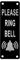 Please Ring The Bell Sign, 5×15cm Please Ring Doorbell Sign for Front, Ring Doorbell Sticker Metal Aluminium With Adhesive and Pre Drilled Holes, Doorbell Signs, Easy Mounting on Door or Wall(Black)