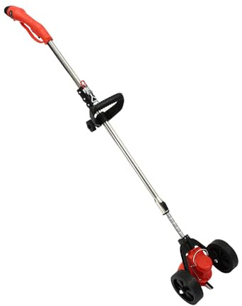 Tondeuse à gazon, Mini Tondeuse, Tondeuse à Gazon sans fil, Jardin, Parc, Verdure, Maison, Levier de Commande Réglable en Hauteur 0,9-1,25 m, Rouge