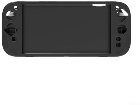 Entgoinggo Funda de silicona para consola Nintendo Switch 2 con soporte - Protección completa antideslizante para consola de juegos en negro