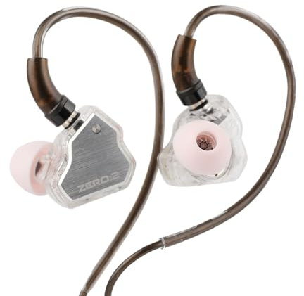 HIFIXAUDIO 7Hz x Crinacle Cero: 2-Zoll-Ohrmonitor, IEM-Kopfhörer mit aktualisiertem 10-mm-Dynamikkomponenten-Treiber, HiFi-Kopfhörer mit Kabel, mit OFC-IEM-Kabel für Gaming und Audiophile