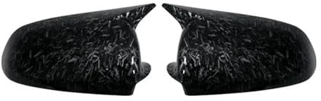 Auto Rückspiegel Regenschutz Carbon-Look und leuchtend schwarzer Rückspiegel, passend für Audi A3 S3 8P 05–08, A4 S4 B6 B7 8E 8H, A6 S6 C6 4F.(Forged Carbon Look)