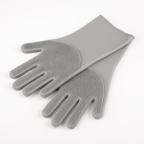 Dishwashing Gloves with Built-In Sponges – Multi-Purpose Cleaning Gloves for Dishes, Vegetables & Household Use – Durable, Waterproof, Reusable Scrubbing Gloves