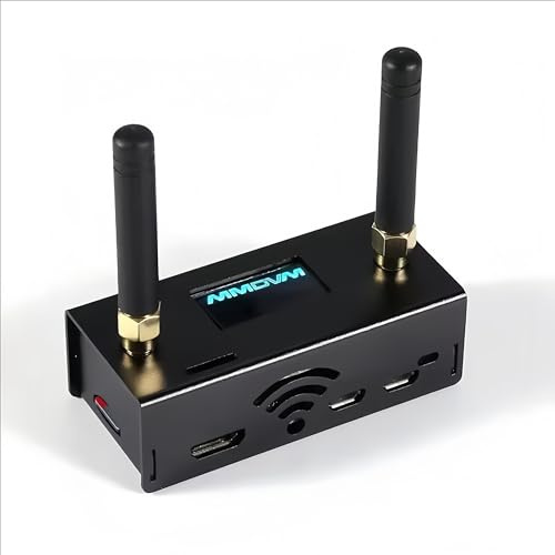 PUSOKEI MMDVM Duplex-Hotspot-Board, Digitales Multi-Modem-Sprachmodem mit Zwei Externen Antennen, Unterstützt UHF-VHF-Dualband, 0,96-Zoll-OLED-Display