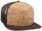 OTTO Kork Flat Visor Snap 5 Panel Mesh Back Trucker Snapback Hat, D.brn/Kork/D.brn, Einheitsgröße