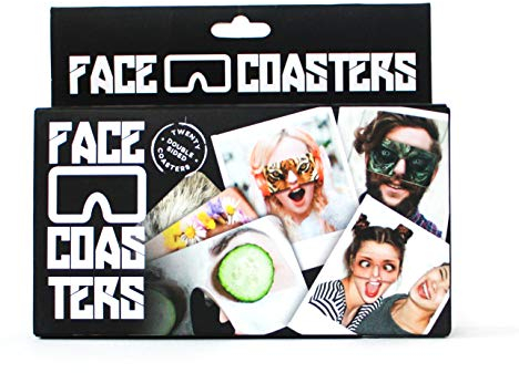 GR Gift Republic Face Coaster Glasuntersetzer, Karton, Mehrfarbig, 15.5 x 3.5 x 13 cm