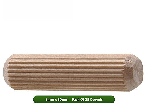 Fort Fasteners Wooden Dowel 8mm x 30mm Pack Of 25