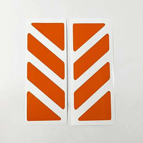 2pcs Reflektierende Aufkleber kompatibel mit Givi Top Case Trekker Outback Monokey, Aluminium TOP CASE 37 42 48 (Orange)