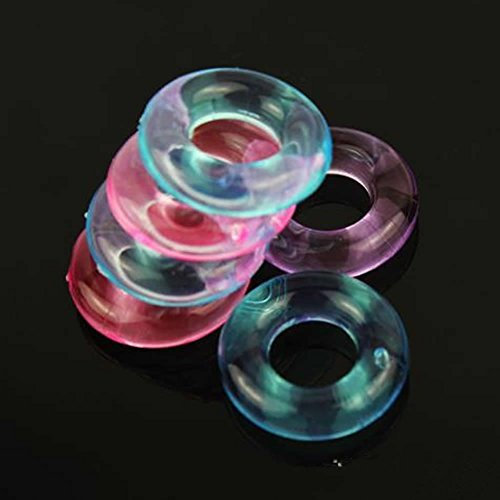Lottoyday Silikon Zeit Verzögerung Penis Ring Cock Ringe Erwachsene Produkte Männlichen Sex Spielzeug Kristall Ring, 5/10/50/100 Stücke Farbe Zufällig (10 Stücke)
