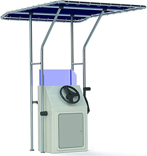 PIMAR T Top Professionale in Alluminio Lucido 170x140x200 per console barca e gommone