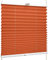 SchattenFreude Klemmfix-Plissee für Fenster | Mit Klemm-Haltern | Ohne Bohren | Orange, Breite: 90cm x Höhe: 150cm