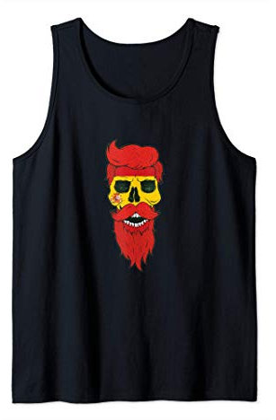 Calavera con Bandera de españa para patriotas Camiseta sin Mangas