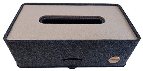 VOIGTdesign Kosmetiktücherbox Filz Taschentuchbox Kosmetiktuchspender Deko (106 graubeige)