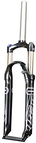 VPPV 20 Zoll MTB Federgabel Rot, Aluminiumlegierung 27,5 Zoll Fahrrad Hydraulische Stoßdämpfergabel Federweg 115mm (Farbe : Black, Size : 24 inch)