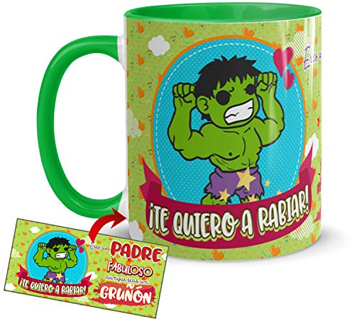 Kembilove Taza de Desayuno para Padre – Tazas para Padres con Mensaje Eres un Padre Fabuloso aunque seas un gruñón – día del Padre