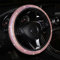 Lenkradbezug Glitzer, Bling Bling Lenkradabdeckung Universal Rutschfest Shiny Buntes Lenkradhülle für Frauen Damen Mädchen, Auto-Dekorzubehör, Rosa