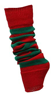 GA COMMUNICATIONS NEW WOMENS RAINBOW FLORESCENT STRIPE LEG WARMER 80'S TEEN FANCY DRESS DANCE WARE