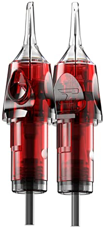 CNC Tattoo Nadeln 20 Stück Professionelle Patronen Nadeln #10 Bugpin 11 Round Shader M-Taper mit Membran Einweg (EN04R-20-1011RS-M)