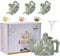 RORA Assassins - Tetera de cerámica hecha a mano para tres bebidas en una olla, tetera china con diseño de dos corazones con mini embudo, 16 onzas