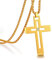 jiamiaoi Kreuz Kette Gold Farben Kette mit Kreuz für Herren Damen Kruzifix Anhänger Halskette Edelstahl 24'' Ketten