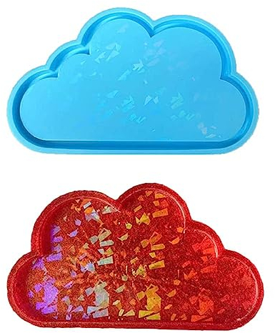 Silicone Jewelry Tray Epoxy Resin Casting Mould Glass Teapot Mat Tray Mold Jewelry Making Mould for Home Decoration Irregular Cloud Silicone Molds