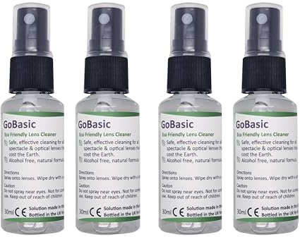 GoBasic Pump Action Lens Cleaning Spray for Spectacles & Glasses 30ml (4 x 30ml)