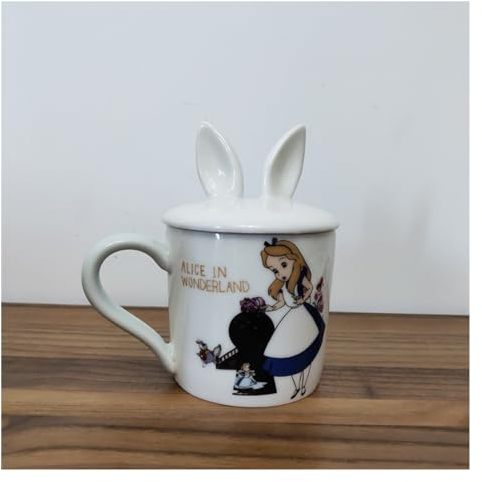JENKEM Cartoon Alice nel Paese delle Meraviglie Set da teiera Teiera Coppia Tazza Ceramica Coppia Creativa Tazza Regalo di Natale (Color : 1 PCS Blue Mug)