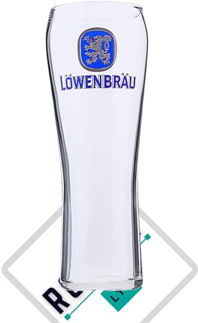 Roxley Lowenbrau Litre Stein Lager Verre à bière Lowenbrau Verre à bière également livré avec tapis de bière de marque