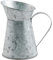 Deko Milchtopf Kanne mit Griff in Zink-Optik grau wasserdicht Vase Kerzenhalter Tisch-Deko Hochzeit Geburtstag Vintage Retro (Kanne)