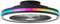 Brilliant LED-Deckenlampe mit Ventilator – 46, 5 cm, Schwarz, Metall & Kunststoff, Dimmbar, RGB & CCT-Farbsteuerung, mit Fernbedienung