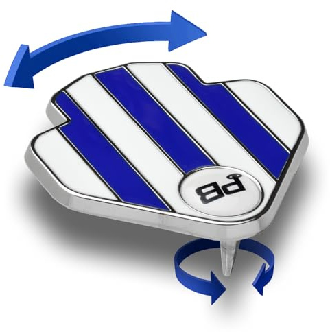 PuttBANDIT Alignment Golf Ball Marker. UK Made Metal Low-Profile Design, Visibly Better Putt Targeting and Ball Alignment - Rules Conformant - Adjust Aimpoint while Ball is Marked