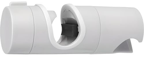 AMK® 18-25mm Adjustable Push on Universal Shower Head Holder White 360° Rotating Riser Rail Slider Plastic