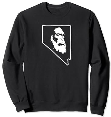 Nevada State Pride Bigfoot Sasquatch Face Believer Sweatshirt