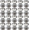 SHSMPXOY 20 Kits Vis Chicago Screws,M5*8mm Vis de Livre,Rivet a Visser de remplacement en métal pour sacs, livres, colliers, sacs à dos, laisses de chien, laisses (Argent)