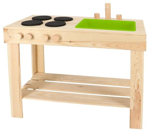 idooka Mud Kitchen - Wooden Mud Kitchen Outdoor Toys - Outdoor Mud Kitchen for Kids Aged 4+ - Mud Kitchen Accessories Outdoor/Playhouse Accessories