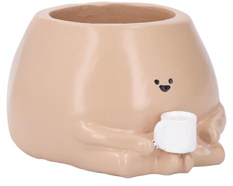 Vaso per Piante Grasse in Resina Dal Design Carino, Piccolo Vaso per Fiori, Ideale per Piante Grasse, Cactus, compatibilità con Varie Piante, Uso Interno Ed Esterno, Decorazione