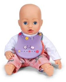 BABY born Bavoir Pin-Play – Vêtement avec épingles décoratives – pour poupées 43 cm – Accessoires de Haute qualité en Plastique