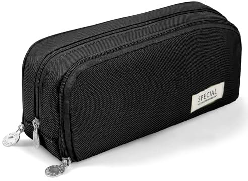 OFFCUP Federmäppchen Mäppchen 3 Fach Große Kapazität, Pencil Case Teenager Stiftetasche Tragbare Schreibwaren Tasche Federtaschen Schlampermäppchen mit Reißverschluss Federmappe für Schule Büro