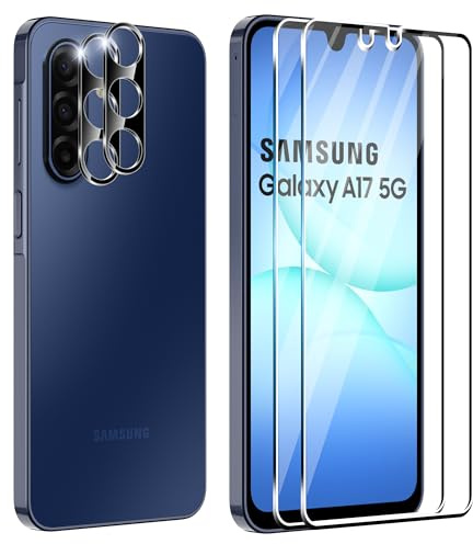FDHYFGDY 2+2 Pièces Film pour Samsung Galaxy A17 (5G/4G) / Galaxy A26 5G Verre Trempé, Protection de l'appareil Photo et Film de Protection du Verre, Dureté 9H, Protecteur d'écran HD