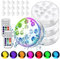 Riisoyu 4 Stück Unterwasser Licht, Poolbeleuchtung Unterwasser mit Fernbedienung Farbwechsel Multicolor RGB Poolbeleuchtung mit 2 Fernbedienung für Pool, Teich, Badewanne, Brunnen, Aquarium