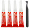 4 PCS Aquarium Glue,Quick-Drying Aquascapes Water Plant Sealant,Aquascaping Clear Sealant,5g Fish Tank Repair Adhesive,with 1PCS Black Plastic Tweezers,Suitable for Moss Aquarium Landscaping