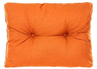 PFM HOME Palettenkissen Outdoor-Kissen für Palettensofa Palettenmöbel Europaletten - Gartenkissen Seitenkissen Paletten-Auflagen Gesteppt 60 x 40 cm - Orange