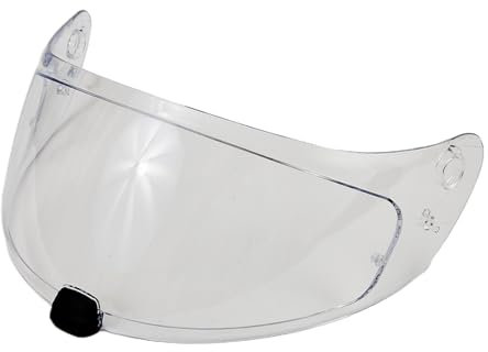 Motorrad Helmvisier, Motorradhelmvisierlinse Kompatibel mit HJC HJ-20-M C-70 IS-17 PC Motorradhelmvisier Winddichte, Kratzfeste Visierbrille(Rot)(Clear)