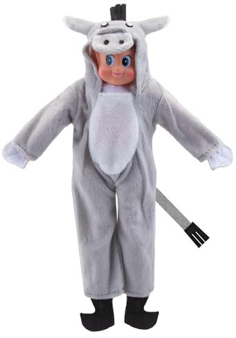 Elves Behavin' Badly Elf Donkey Outfit – Funny Elf Clothes Costume for Christmas Elf Doll – Novelty Elf Accessory for Festive Decoration and Displays