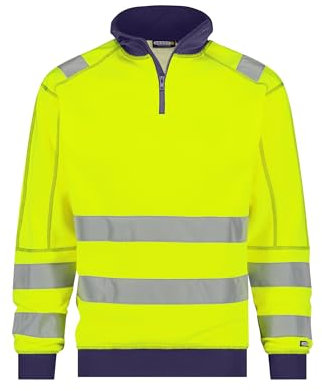 DASSY® Denver Warnschutz Sweatshirt - Größe 2XL - NEONROT/ZEMENTGRAU