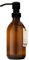 Kuishi Flacon Pompe en Verre ambré avec Pompe en Acier Inoxydable [300 ML, Pompe Noire], Ambré Flacons Rechargeables Marron Idéal pour Le Lavage des Mains, shampooing, après-shampooing (sans BPA)
