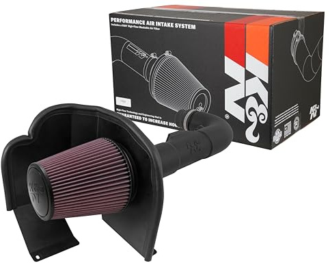 K&N Cold Air Intake Kit: High Performance, Increase Horsepower: 50-State Legal: Compatible with 2014 CHEVROLET/GMC (Silverado 1500, Sierra 1500)57-3085