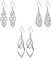 YADOCA 3 Paare Edelstahl Keltischer Knoten Hohlen Tropfen Ohrringe für Frauen Mädchen Twist Dangle Filigrane Ohrringe Doppel Loops Design Ohrringe Damen Geschenk